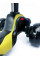 Детский самокат-беговел 2 в 1 Scooter Micar Moby Plus Чёрно-жёлтый со светящимися колёсами и передними амортизаторами