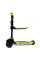 Детский самокат-беговел 2 в 1 Scooter Micar Moby Plus Чёрно-жёлтый со светящимися колёсами и передними амортизаторами