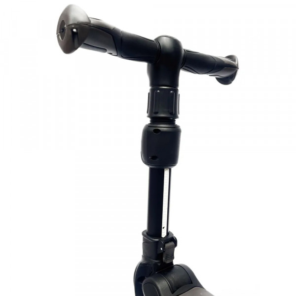 Детский самокат-беговел 2 в 1 Scooter Micar Moby Plus Чёрный со светящимися колёсами и передними амортизаторами