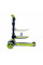Детский самокат-беговел 2 в 1 Scooter Micar Moby Plus Серо-зелёный со светящимися колёсами и передними амортизаторами