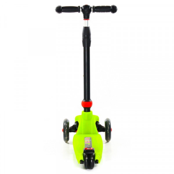 Трёхколёсный самокат 21st Scooter Maxi UFO Зелёный со светящимися колёсами и платформой