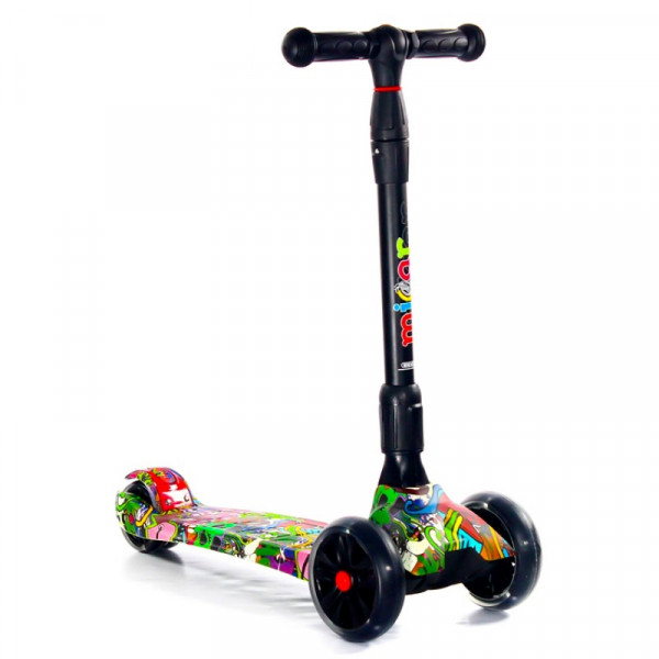 Детский трёхколёсный самокат Scooter Maxi Micar Ultra Hip-Hop со светящимися колёсами