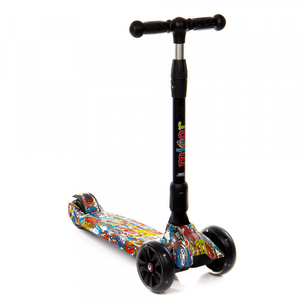 Детский трёхколёсный самокат Scooter Maxi Micar Ultra Multi со светящимися колёсами