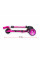 Детский трёхколёсный самокат Micar Zumba Big Wheels Чёрно-розовый со складным рулём и светящимися колёсами