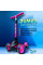 Детский трёхколёсный самокат Micar Zumba Big Wheels Чёрно-розовый со складным рулём и светящимися колёсами
