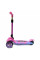 Детский трёхколёсный самокат Micar Zumba Big Wheels Фиолетовый со складным рулём и светящимися колёсами