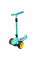 Детский трёхколёсный самокат Micar Zumba Big Wheels Голубой со складным рулём и светящимися колёсами