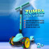 Детский трёхколёсный самокат Micar Zumba Big Wheels Голубой со складным рулём и светящимися колёсами
