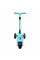 Детский трёхколёсный самокат Micar Zumba Big Wheels Голубой со складным рулём и светящимися колёсами