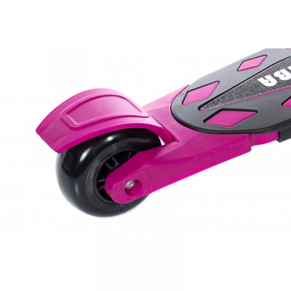 Детский трёхколёсный самокат Micar Zumba Big Wheels Фиолетовый со складным рулём и светящимися колёсами