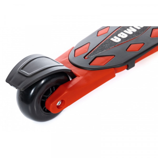 Детский трёхколёсный самокат Micar Zumba Big Wheels Красный со складным рулём и светящимися колёсами