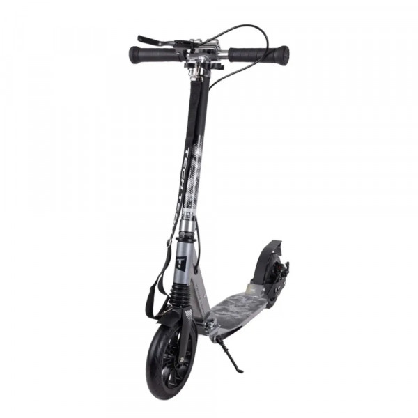 Самокат Tech Team City Scooter Disk Brake 2024 Серый с дисковым тормозом и амортизаторами
