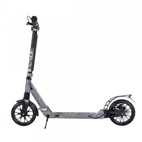 Самокат Tech Team City Scooter Disk Brake 2024 Серый с дисковым тормозом и амортизаторами