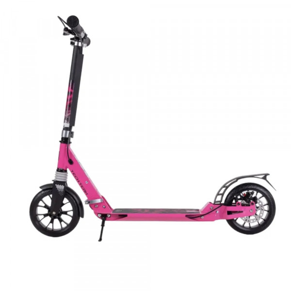 Самокат Tech Team City Scooter Disk Brake 2024 Розовый с дисковым тормозом и амортизаторами