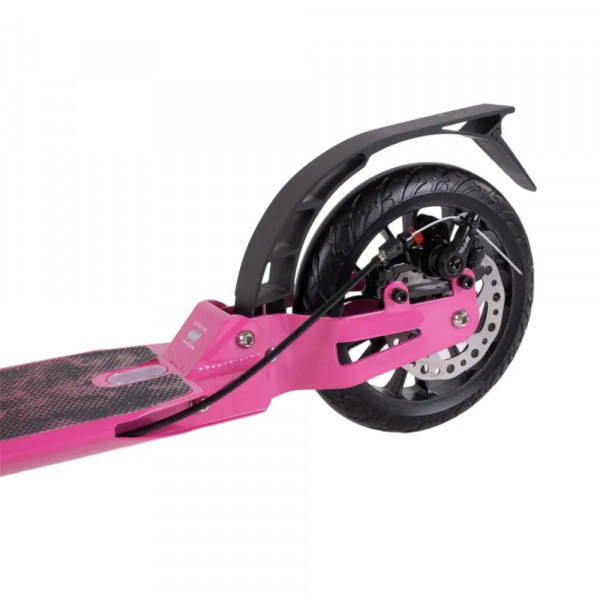 Самокат Tech Team City Scooter Disk Brake 2024 Розовый с дисковым тормозом и амортизаторами