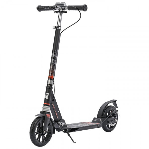Самокат Tech Team City Scooter Disk Brake 2024 Красный с дисковым тормозом и амортизаторами