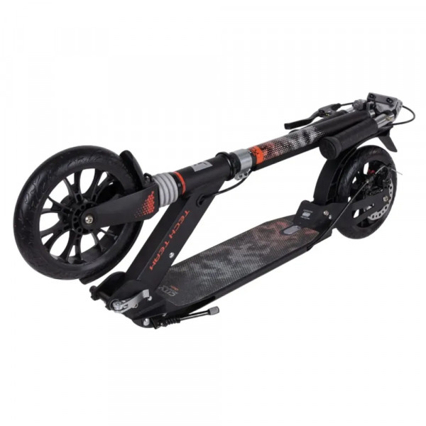 Самокат Tech Team City Scooter Disk Brake 2024 Красный с дисковым тормозом и амортизаторами