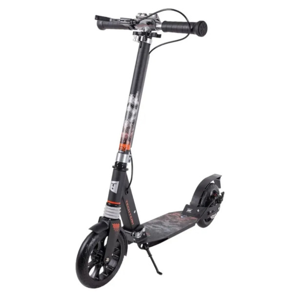 Самокат Tech Team City Scooter Disk Brake 2024 Красный с дисковым тормозом и амортизаторами