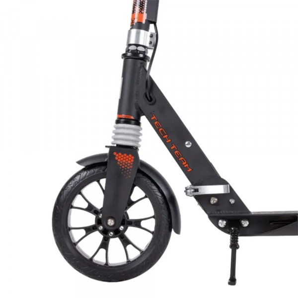 Самокат Tech Team City Scooter Disk Brake 2024 Красный с дисковым тормозом и амортизаторами